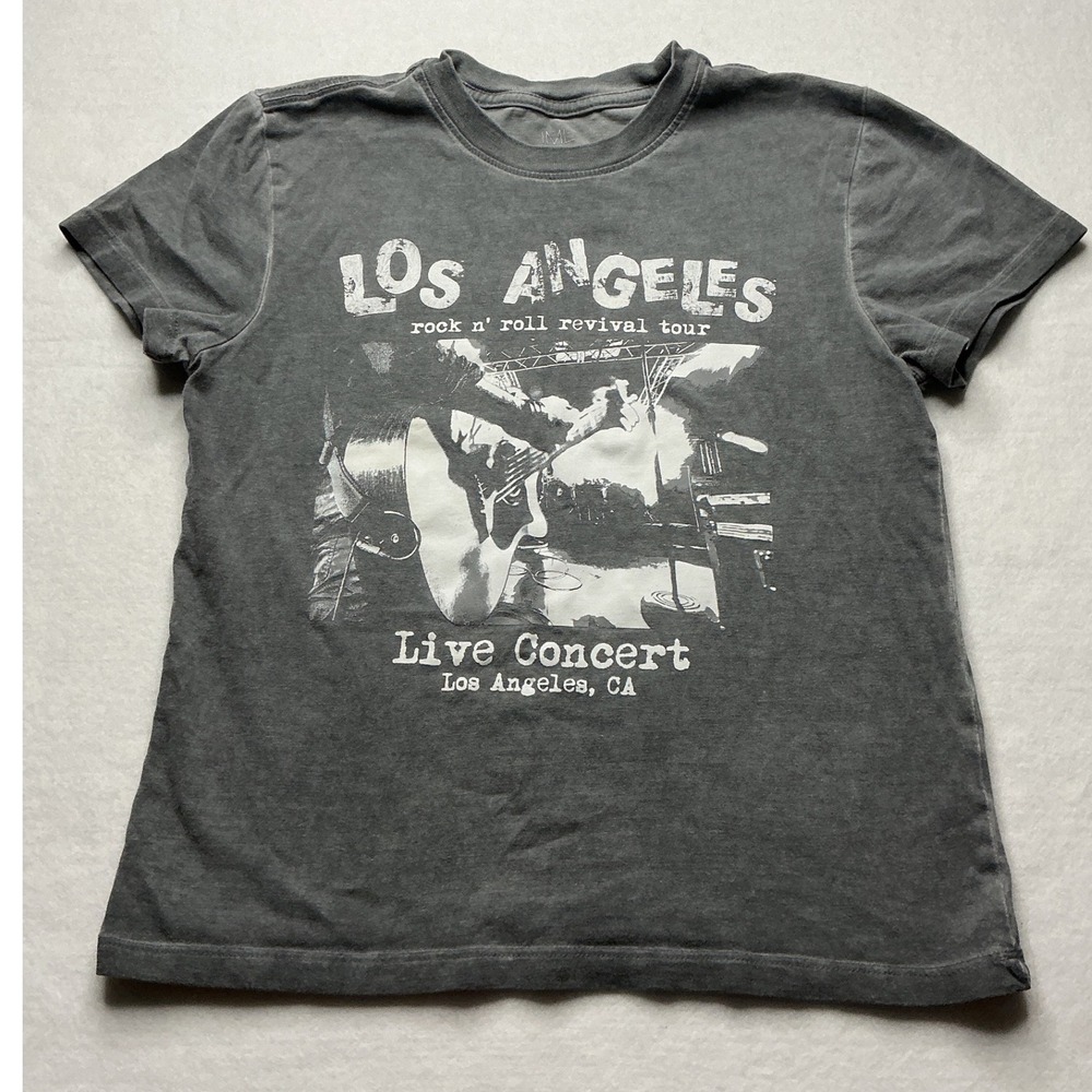 IML Los Angeles Rock n Roll Revival Tour Graphic T-Shirt Gray Small